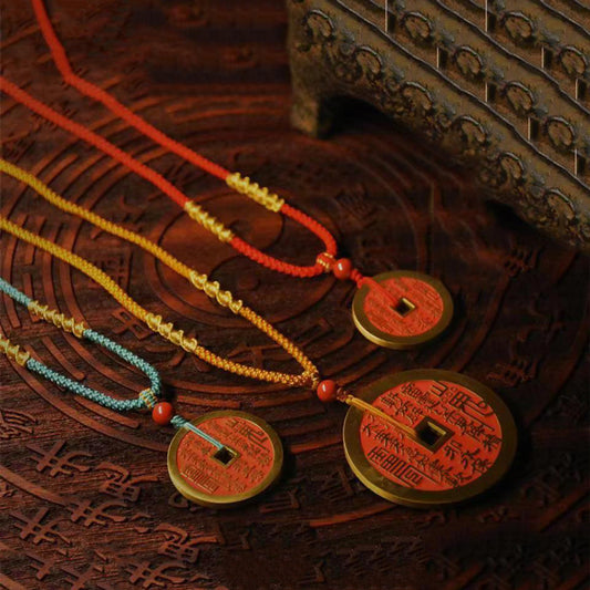 Cinnabar mountain Ghost pendant vintage coin jewelry men's and women's pendants retro gossip copper pendant